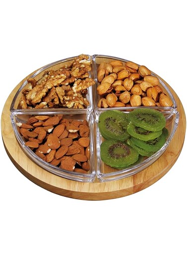 Billi Wooden Chip &amp; Dip 4 Sections Gw-311