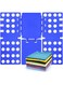 Geniusidea 5th Generation Large Adult Springy Magic Clothes T-shirts Laundry Folder Organizer Flip Fold Fast Speed Folding Board - Now with Adjustable Buckle A008 (#Blue)