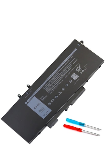 4GVMP 7.6V 68Wh Battery Compatible with //Dell''' Latitude 5400 5410 5500 5510 Precision 3540 3550 Inspiron 7590/7591/7791 2-in-1 Series Notebook X77XY 9JRYT C5GV2 with Mouse MS116