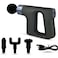 30W Massage Gun Deep Tissue Muscle Massager 5 Speed USB Rechargeable with 4 Heads Portable