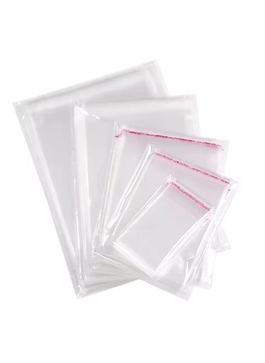 100pcs Opp Storage Bag Self-Adhesive Clear Transparency
