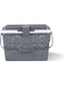 Nayasa Flower Piece Plastic Basket, Grey - by AAROHI13