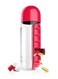 Bottle with Pill Holder, Portable Inserted Pill Case Bottle with Weekly Day Marker Reminder for Travel Office Outdoor