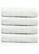 Set of 4 Pieces White 50x70cm Bath Mat with Box Design Border   750GSM   Extra Absorbent and Super Soft