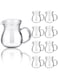 Suclain 16 Pieces Classic Glass Creamer Pitcher Milk Pourer 4 oz Small Glass Pitcher with Handle Clear Syrup Heat Resistant Mini Pitcher for Coffee Tea Serving Syrup Kitchen Decor