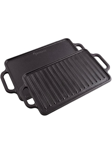 Victoria Rectangular Griddle, Reversible Cast Iron 13 x 8,3 Inch 7707231532333