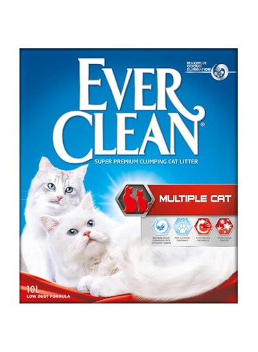 Ever Clean Multi Cat Litter Scented for Long Lasting Freshness, Unbeatable Clump Strength 10L