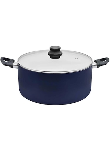 Raj Nonstick Induction Cooking Pot With Glass Lid, 26 Cm, RNC026, Curry Pot , Non Stick Pot , Cooking Pot , Casserole