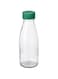 Digital Shoppy Water bottle, clear glass/green, 0.5 l