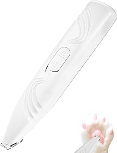 NALACAL Dog Paw Trimmer for Grooming, Cordless Electric Small Pet Grooming Clippers Hair Trimmer for Dogs Cats, Low Noise for Trimming Pet's Hair Around Paws, Eyes, Ears, Face, Rump (White)