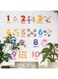 Number Wall Decals Children Number Stickers Alphabet Wall Decals Peel and Stick Animal Number Wall Stickers Educational Classroom Stickers for Kids Nursery Bedroom Living Room Playroom Decorations