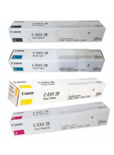 Genuine C-EXV 28 CMYK Toner Cartridge Multipack For imageRUNNER C5250, C5255, C5045, C5051 Black,Cyan,Yellow,Magenta
