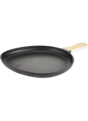 Harmony Melamine Horeca Big Water Drop Shape Plate With Handle Black