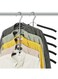 Hangers Space Saving,2 Pcs 5 in 1 Magic Multiple Stainless Steel Metal Hanger,Multi Layer Hangers,Non-Slip Metal Foam Padded Clothes Hanger,Coats Hangers For Household Space Saver,Black