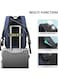Mobcos Back Pack Blue 8228 Elite Laptop Backpack with USB Charging Port &ndash; Waterproof Anti-Theft Business Travel Backpack for Men &amp; Women, Slim Oxford Material Bag Work &amp; College