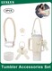 Tumbler Accessories Set with Flower Straw Topper, Bow Charms, Silicone Charm and Protective Boot, Gift for Women (Cup Not Included)