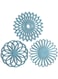 colinda Set of 3 Silicone Trivet Mat - Hot Pot Holder Hot Pads for Table &amp; Countertop - Trivet for Hot Dishes - Non-Slip &amp; Heat Resistant Modern Kitchen Hot Pads for Pots &amp; Pans, Turquoise