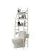 SUPAAR 3 Layers Metal Shelf Over Toilet Space Saving Storage Rack For Bathroom Cabinet Shelving Kitchen Saver Organizer (white)