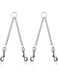 YuCool 2 Pieces Metal Double Dog Lead Rope,DanziX Durable Dog Chain Chew Proof Tangle Free Dual Pet Dog Leash Extension Splitter Lead for 2 Dogs for Walking（Sliver）
