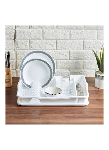 Box Spectra Large Dish Rack With Tray White 47x37x8cm