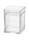 Vague Acrylic Square Canister Jar, 470 ml Capacity, Transparent