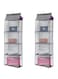 Aokraty Detachable Hanging Handbag Purse Organizer for Closet, Purse Bag Storage Holder for Wardrobe Closet with 4 Shelves Space Saving Purse Organizers System (2 Pack Grey)