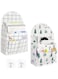 Wall Hanging Organizer Bag with Pockets Fabric Storage Bag Basket Caddy Waterproof Over the Door Pouch Closet Shelves with Hook for Kitchen, Bedroom, Bathroom, Dormitory (White Plaid+Deer)(2 Pack)
