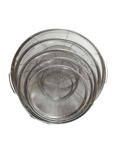 Fruit Basket Strainer Silver