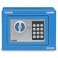 Rubik Mini Cash Deposit Drop Slot Safe Box with Key and Pin Code Option (Blue)