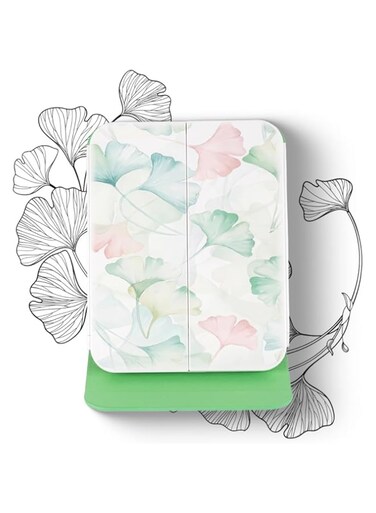 Three-fold LED Makeup Mirror with Lights, Foldable Stand, and Touch Control, with 3 Light Modes, Rechargeable Travel Makeup Mirror, Portable LED Makeup Mirror, Ideal Women's Gift (Green)