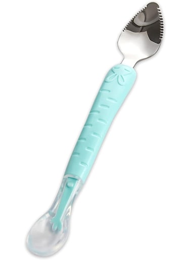 Head Baby Silicone Food Spoon, Portable Scraping Mud Spoon, Puree Shower Spoon, Baby Weaning Supplies, Smooth Surface, Non Toxic, for All Kinds of Baby and Toddler Food
