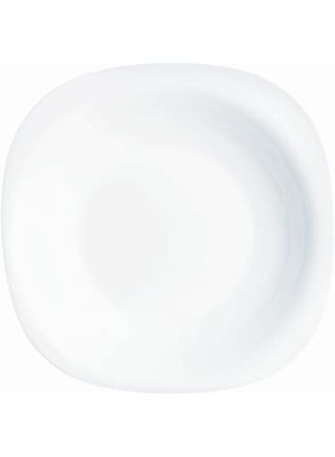 Luminarc 22.5 cm Carine Glass Soup Plate, White, 1 Piece