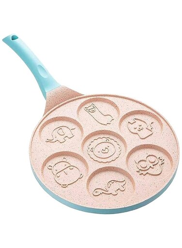 Mavoorick Pancake Pan Nonstick-Pancake Griddle Pan- Egg Pancake Blini Frying Pan/Mini Crepe for Nonstick Maker 7 Animal-Blue Animal