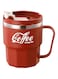 Jsofd 14oz Stainless Steel Coffee Mug with Handle Insulated, Double Wall Travel Mug Tumbler Cup with Sliding Lid, Vacuum Camping Cup for Hot &amp; Cold Drinks, Red (Red)