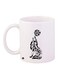 Wolf Printed Coffee Mug White/Black 11ounce