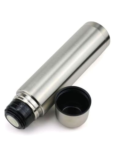 Kutis 1L Stainless Steel Vacuum Sealed Insulated Thermos Flask Bottle For Hot And Cold Drinks - Your Travel Companion for Satisfyingly Warm or Refreshingly Chilled Beverages on the Go 33 X 9 X 33 Cm.