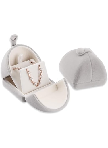 iSuperb Pendant Necklace Small Jewellery Storage Box, Jewellery Gift Box Flannel Earrings Boxes for Engagement Birthday Jewelry Box