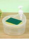 Kitchen Sponge Holder with a Soap Dispenser, Sponge Rack Shelf for Kitchen Sink