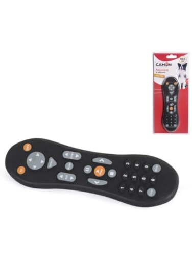 Camon Silicone Dog Toy,18.5cm, Remote Silicone Dog Toy, Dog Teething Toys, Dog Chew Toy, Toys for Small Medium Dogs, Durable Silicone Chew Toys, Durable Squeaky Puppy Dog, cute and realistic Toy