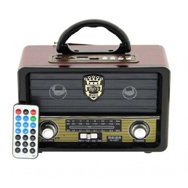 Portable Retro Multimedia Radio &ndash; Bluetooth, MP3, AM/FM/SW &amp; Rechargeable Battery

