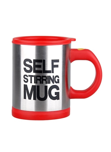 Stirring Coffee Cup With Lid Red
