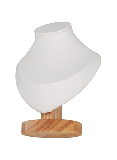 Log Flannel PU Leather Necklace Holder Stand Jewelry Easel Necklace Chain Display Necklace Bust Jewelry Bust Stand for Retail Store Jewelry Retailers, Jewelry Display Stand,