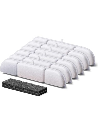 DownyPaws 6 Packs Replacement Filters for Battery Operated Cat Water Fountain DPWFP6, 3 Months Set of Replacement Filters