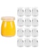 12PCS Yoghur Pudding Jar, Glass Container With Lid,100ml