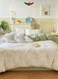 4-Piece Luxury Bedding Set - King Size Duvet Cover 220x240cm + Fitted Sheet 230x250cm + 2 Pillowcases 48 x 74cm- Wrinkle-Resistant &amp; Ultra-Soft Microfiber Polyester - Sage Green
