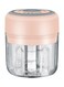 Mini Electric Wireless Garlic Masher Pink/Clear