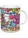 Impress Ceramic Coffee Mug with Carnival Party Design (White)