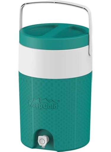 -MFKCXX003TA Keep Cold Plastic Insulated Water Cooler 2 Gallon - Teal 9 Litres Teal 26 x 36cm Teal 26 x 36cm