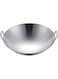 EdirFtra Stainless Steel Wok Pan, Uncoated Chinese Pan, Heavy Stainless Steel Wok, Skillet Frying Cooking Pan, Compatible All Stoves,30cm