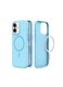 Mobcos iPhone 17 Sky Blue Elite Ring Premium Silicone MagSafe Case for iPhone   Silky Soft Touch   Military-Grade Shockproof Protection   Strong Magnetic Compatibility   Luxury Slim Cover